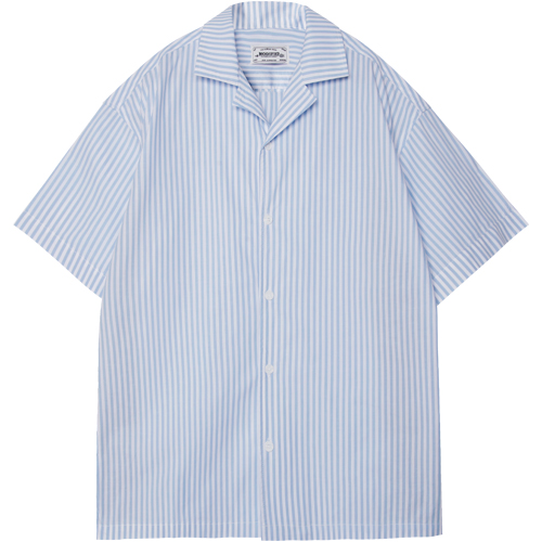 M#1321 side stripe hawaiian shirt