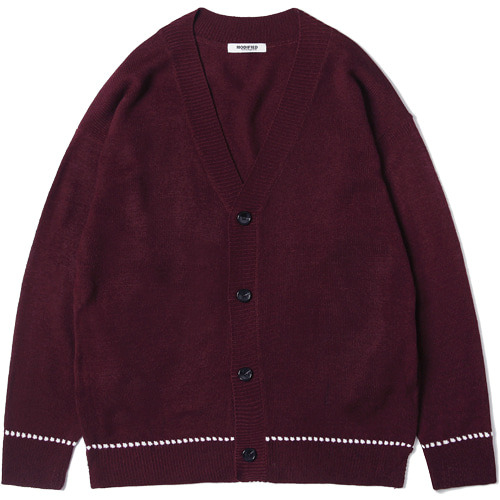 M#1503 dotted line over cardigan (burgundy)