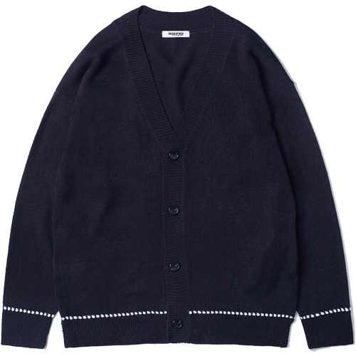 M#1504 dotted line over cardigan (navy)