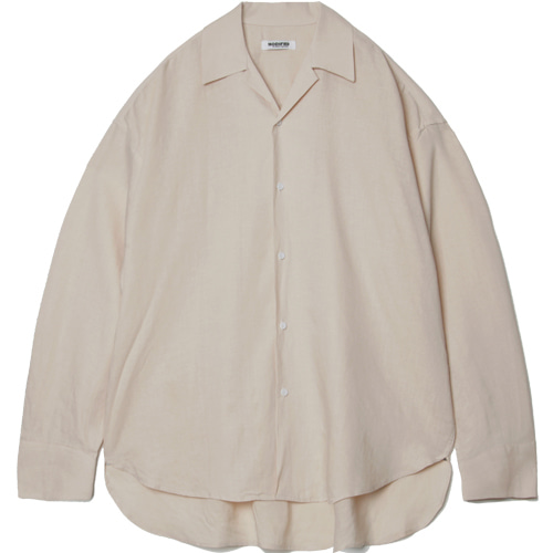 M#1554 tencel linen over shirt (beige)