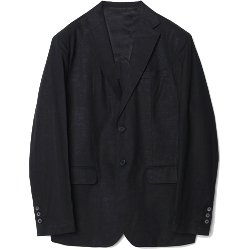 M#1565 linen set-up blazer (black)