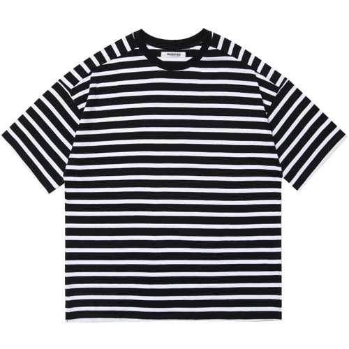 M#1590 sholder stripe tee (black)